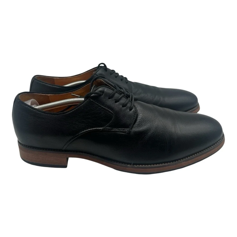 Florsheim Blaze Oxford Dress Shoes Men Sz 12 D Black Leather 14198-001 Plain Toe